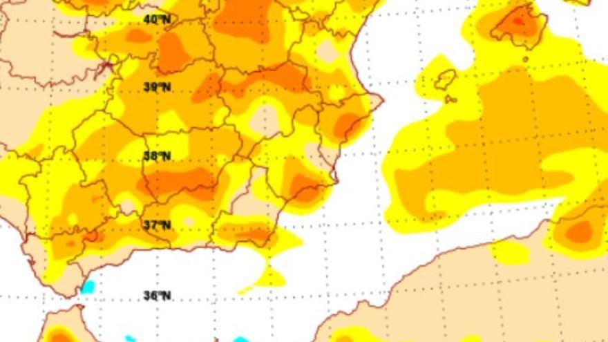 Mapa de la Aemet para el viernes.