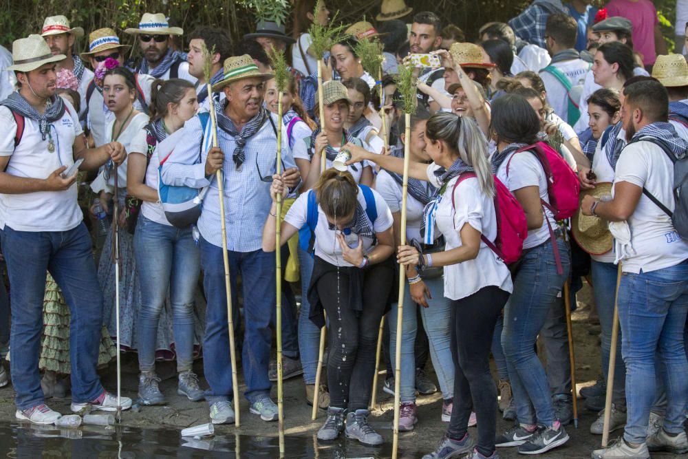 Camino al Santuario de la Virgen del Rocío en Almonte.