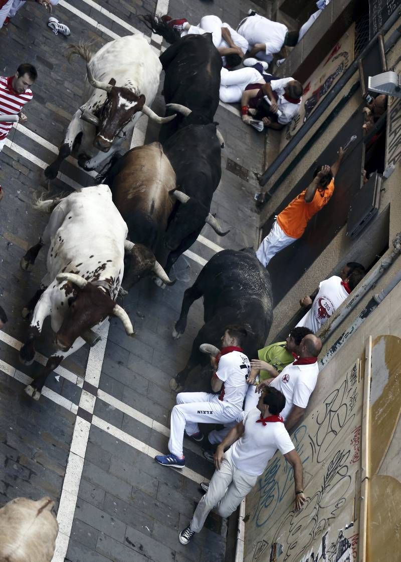 Penúltimo encierro de las fiestas de San Fermín