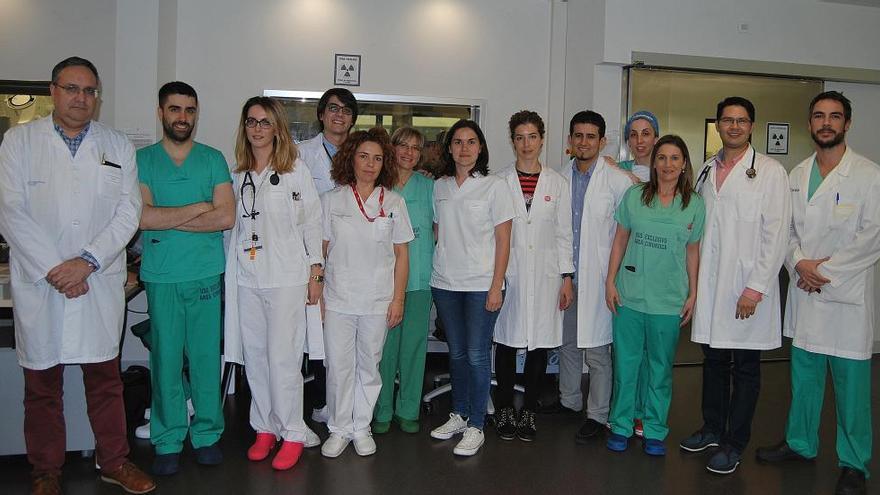El equipo de la Unidad de Investigación de Cardiología, con el doctor Víctor Jiménez (segundo por la derecha). // FdV