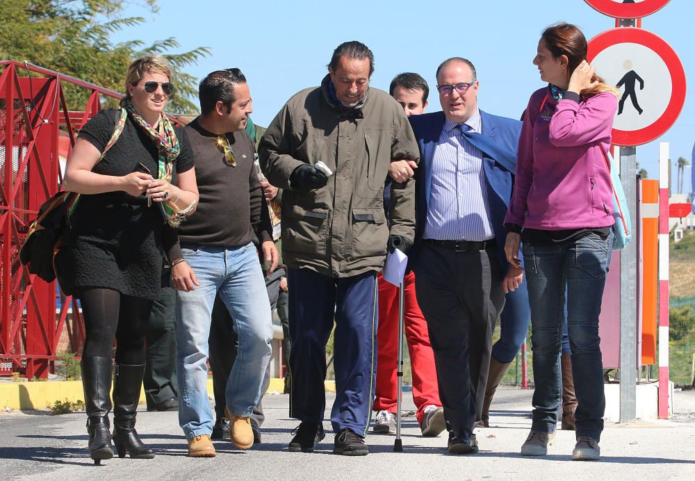 Salida de la cárcel de Julián Muñoz en su primer permiso penitenciario