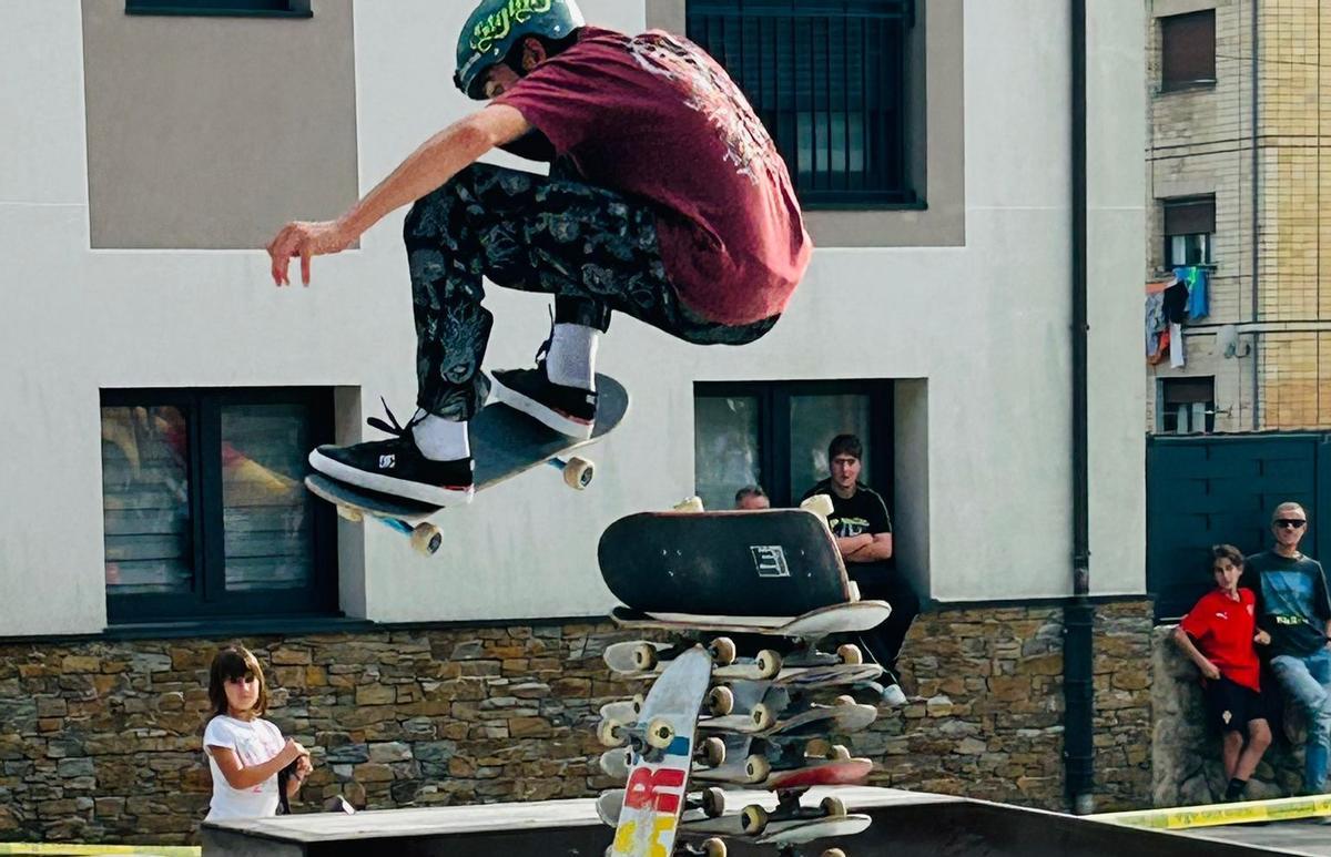 La inauguración del skate park en Pola de Laviana, el pasdo mes de octubre.