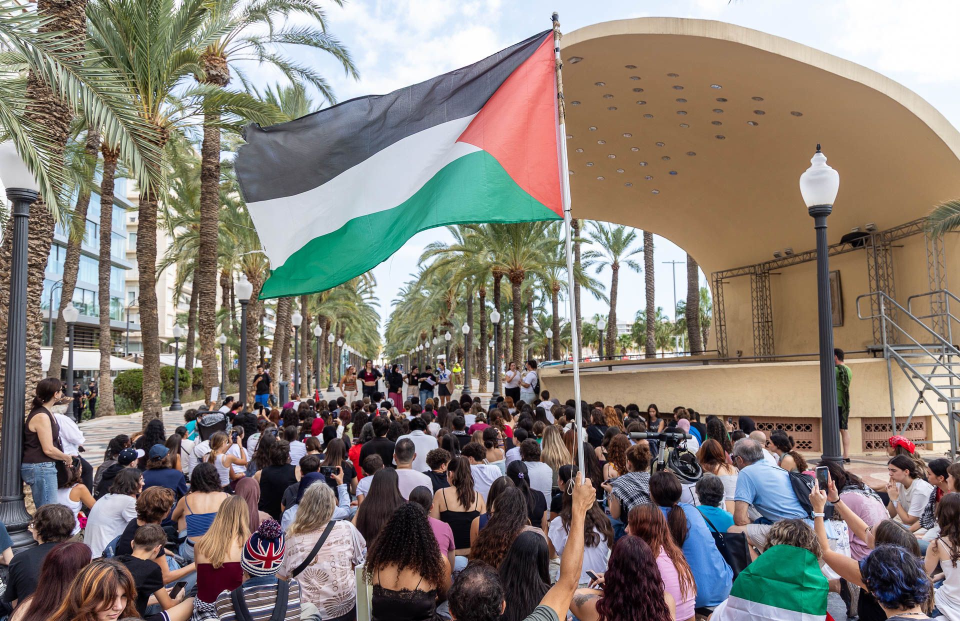 Estudiantes en defensa de Palestina por las calles de Alicante