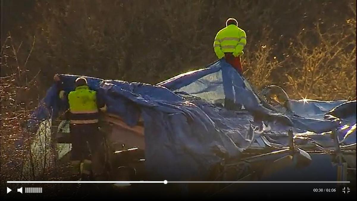 Así se produjo el accidente de autobús de Cerdedo, según la reconstrucción de la Guardia Civil