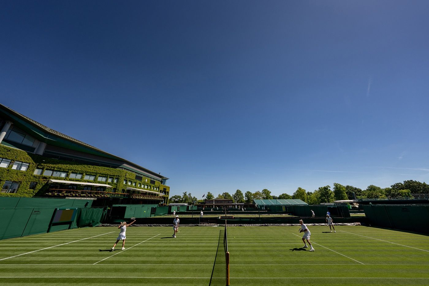 Imagen de las pistas exteriores de Wimbledon