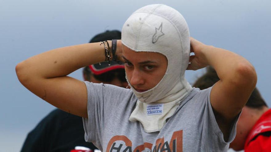 Marta García, antes de su última carrera de karting