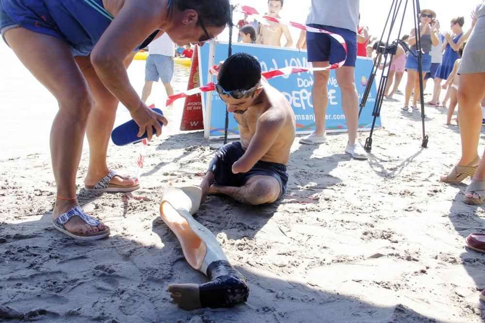 Mancojo logra cruzar el Mar Menor