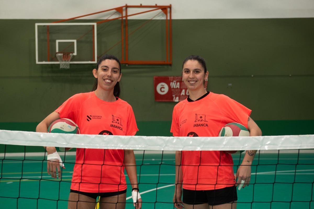 Andrea Rivas e Inés Rivas, hermanas y jugadoras del Zalaeta.