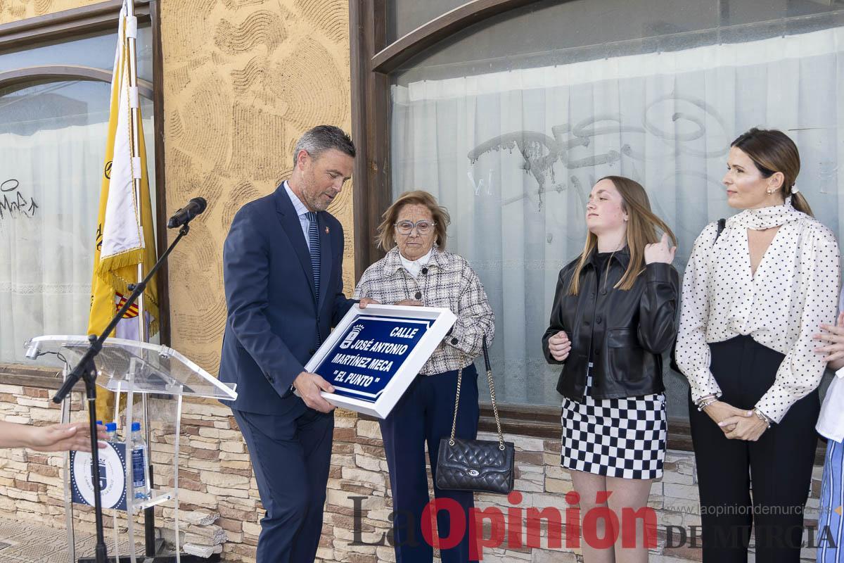 Caravaca dedica una calle a José Antonio Martínez Meca Caravaca dedica una calle a José Antonio Martínez Meca