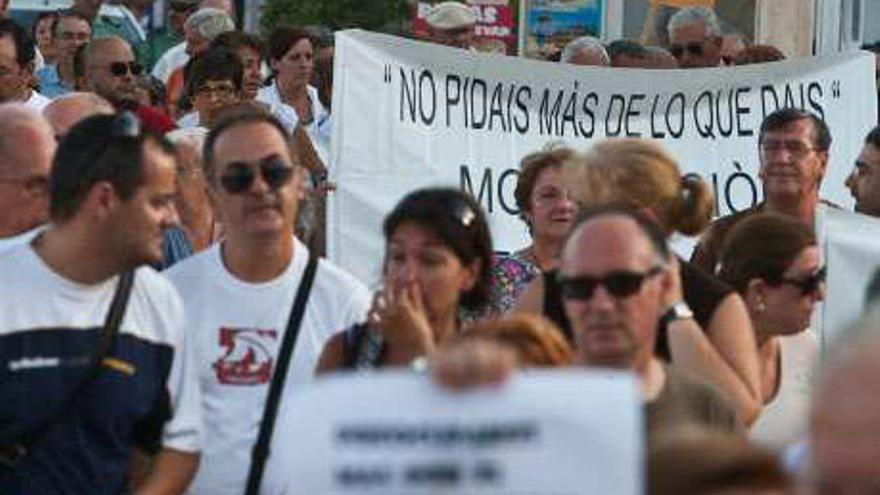 Manifestación en El Campello contra el catastrazo.