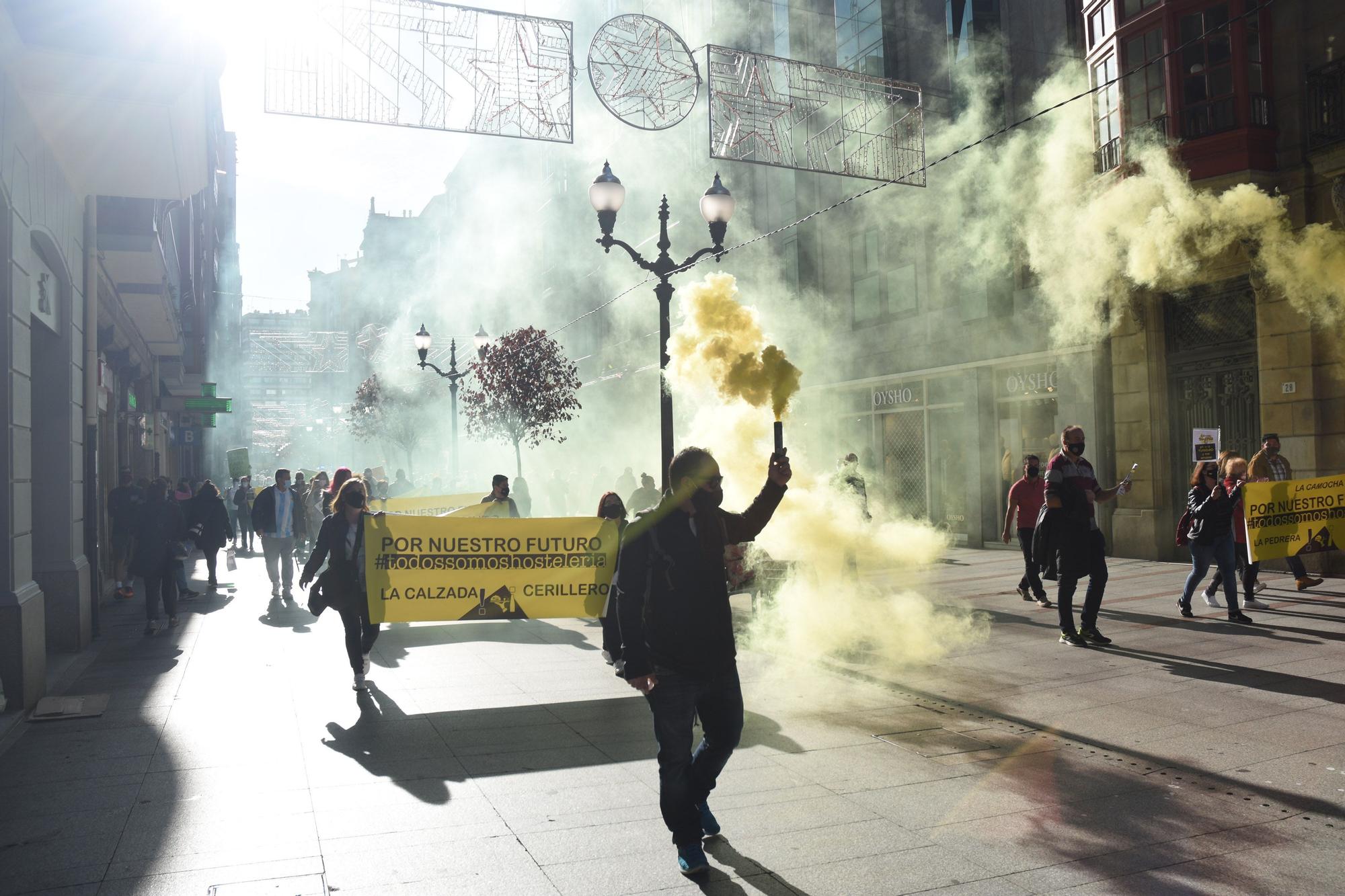 Manifestación de la hostelería en Gijón