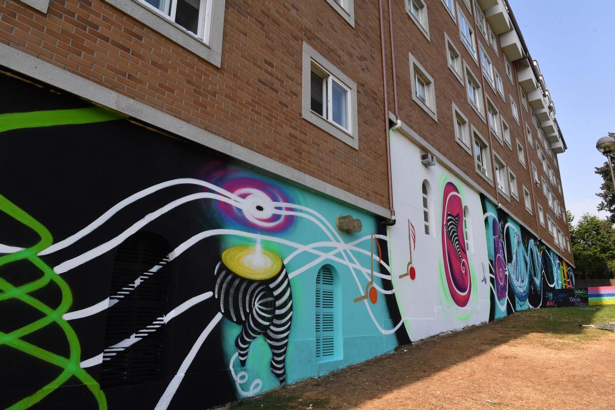 Las creaciones del V Cromático Mural Fest en Cambre Las creaciones del V Cromático Mural Fest en Cambre