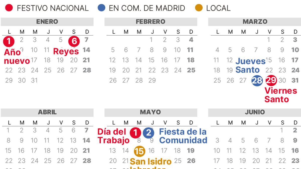 Calendario Laboral De Madrid De 2024 Con Festivos 7197