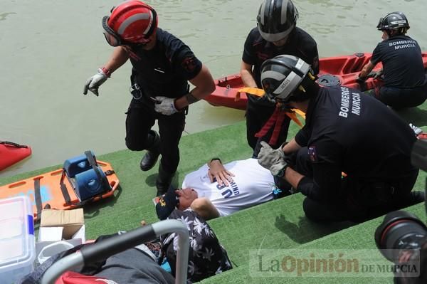 Simulacro en el río Segura