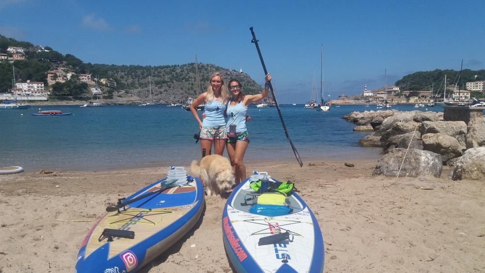 Dos mujeres dan la vuelta a Mallorca en 'paddle surf' con fines solidarios