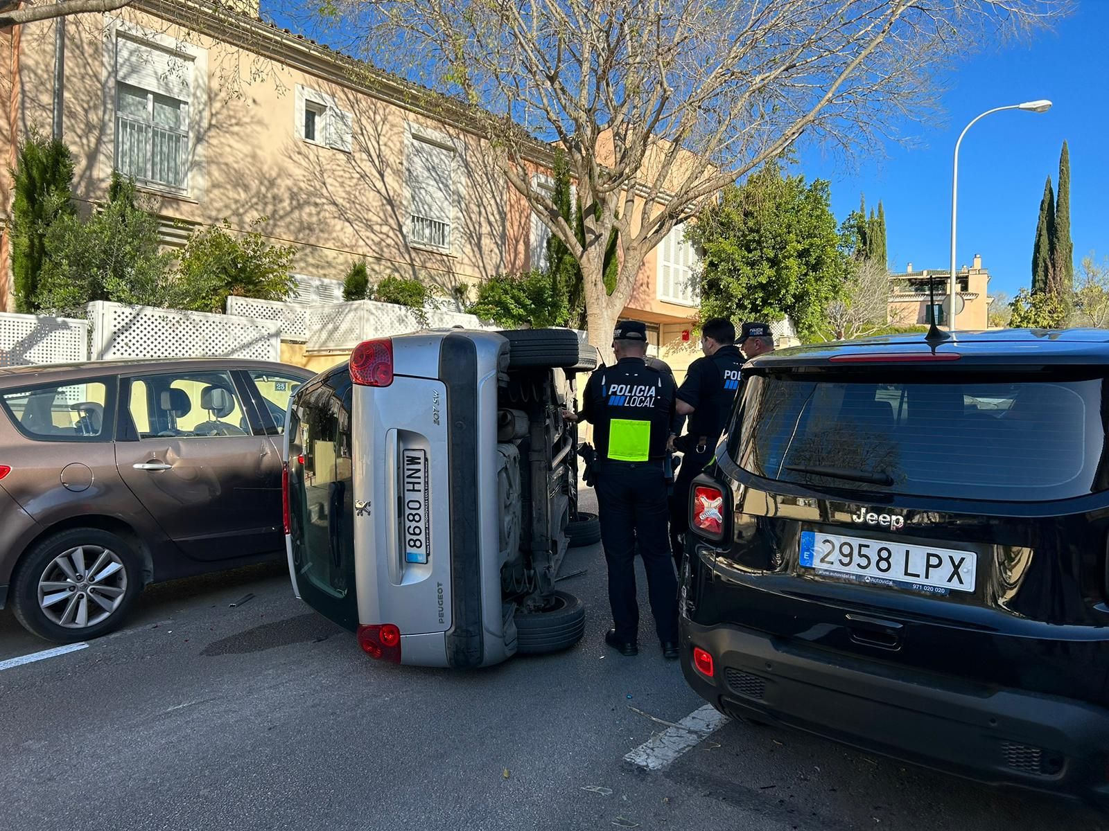 Espectacular accidente de tráfico en Son Xigala, en Palma