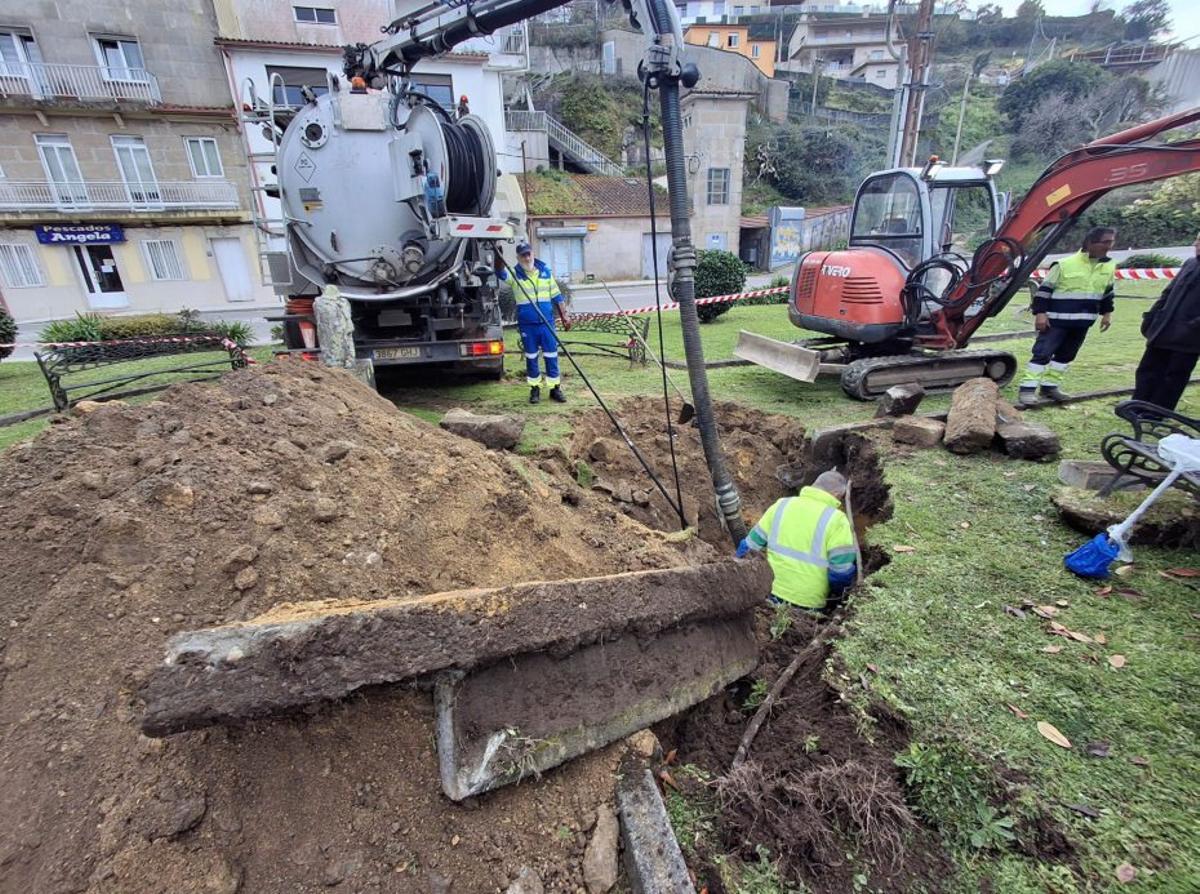 Zona acordonada por culpa de las obras.
