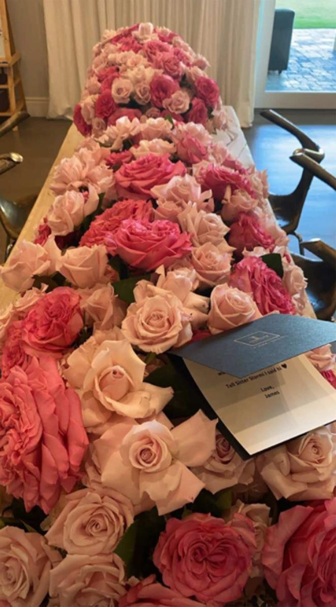 Flores en casa de Kylie Jenner