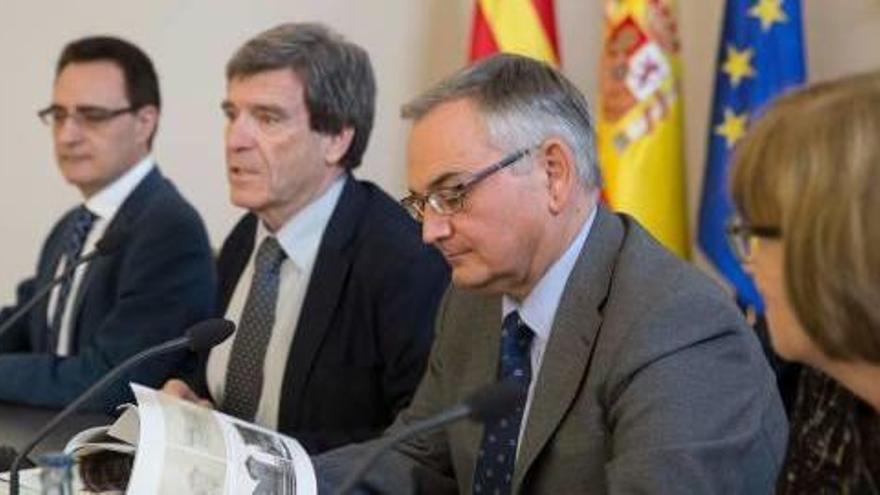 Luis Arciniega, Aurelio Martínez, Josep Vicent Boira e Inmaculada Aguilar, ayer.