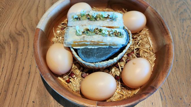 el bocadillo crujiente de yema fermentada