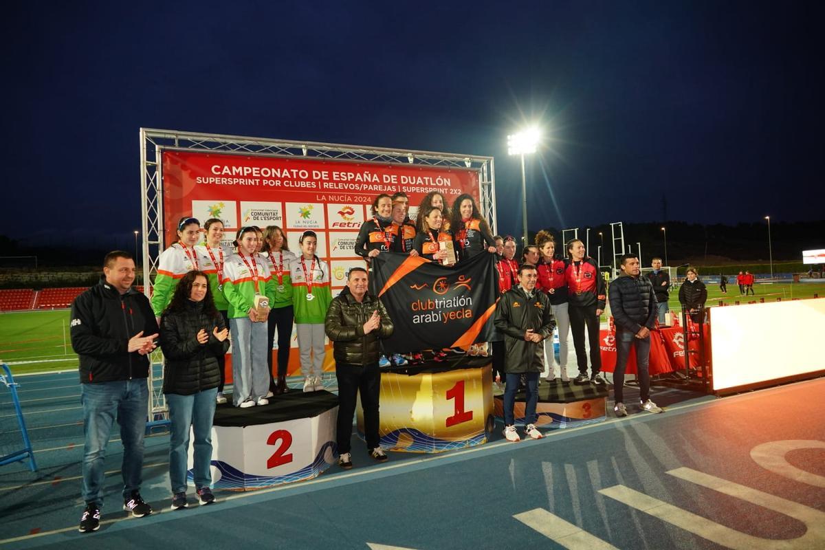 Uno de los podios de los Campeonatos de España Duatlón Supersprint.