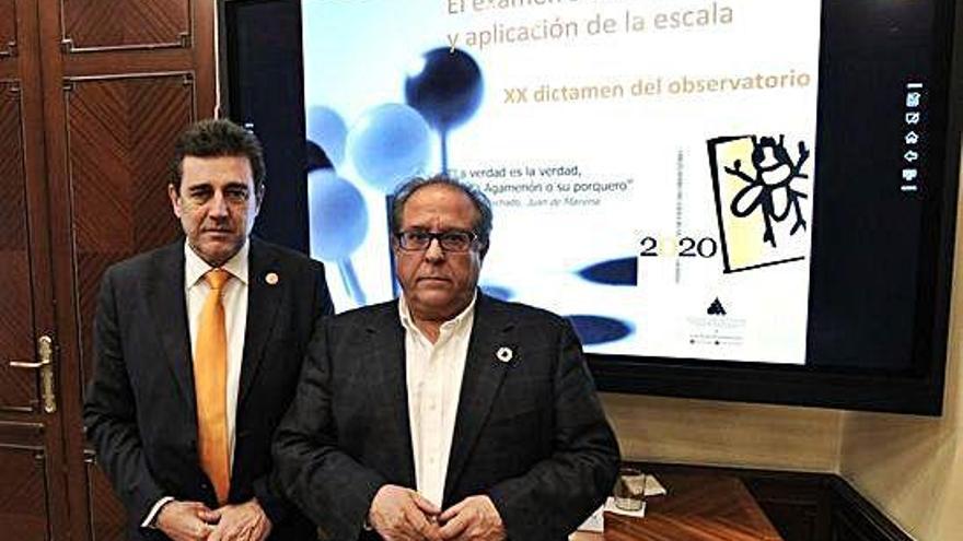 José Manuel Ramírez y Ángel Parreño presentan el dictamen del Observatorio Estatal para la Dependencia.