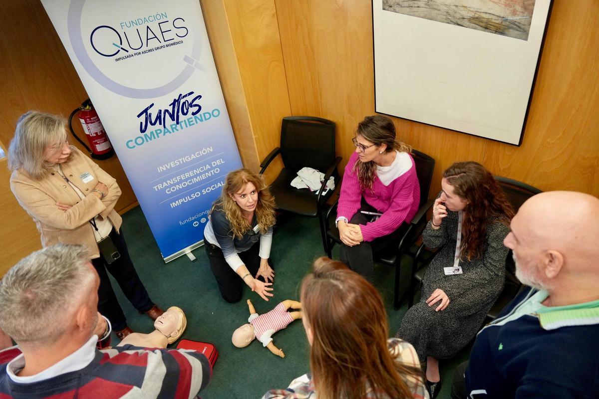 Sesión práctica de RCP en el Congreso de los Diputados.