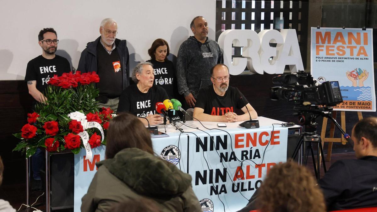 Presentación en Pontevedra de la marcha anual contra Ence y Altri.