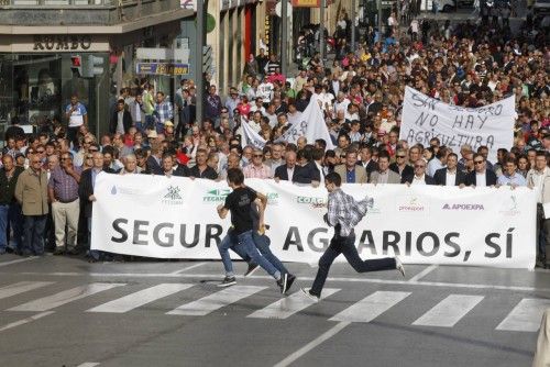 Protesta de agricultores en Murcia