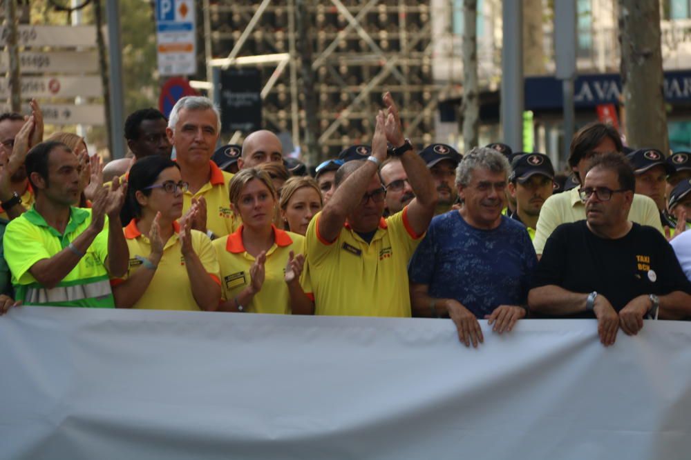 Manifestació contra el terrorisme i en suport a les víctimes dels atemptats de Barcelona