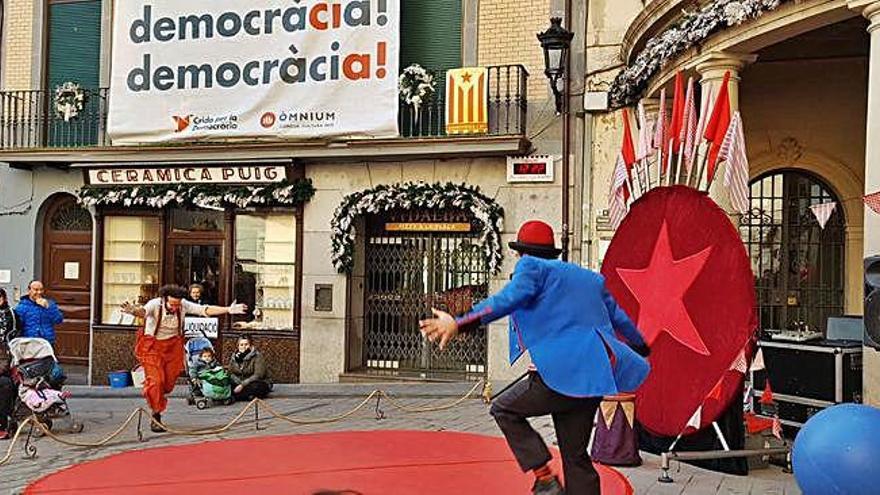 L&#039;espectacle infantil celebrat ahir al matí a la plaça de Sant Pere en el marc de la festa major d&#039;hivern