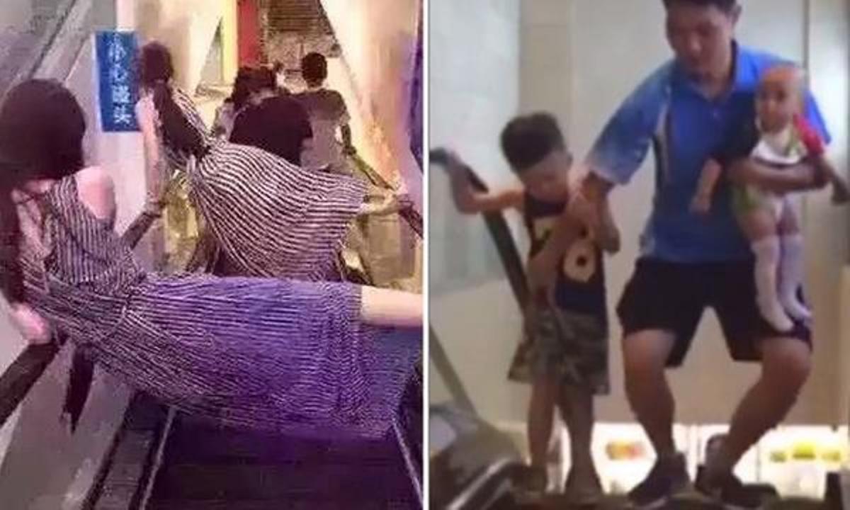 Un vídeo muestra el pavor de los chinos ante las escaleras mecánicas tras la muerte de una mujer.