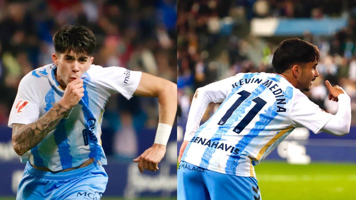 Antoñito Cordero y Kevin Medina marcaron en la goleada de este miércoles en La Rosaleda