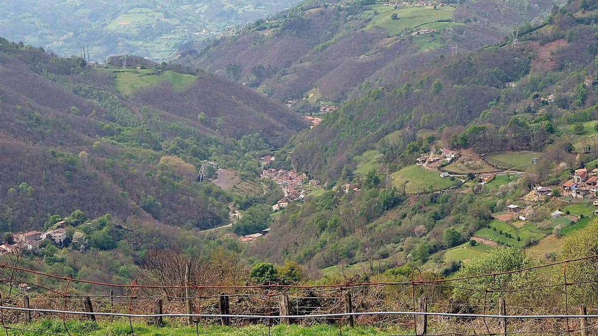 El valle de la Hueria de San Juan, en el concejo de Mieres.