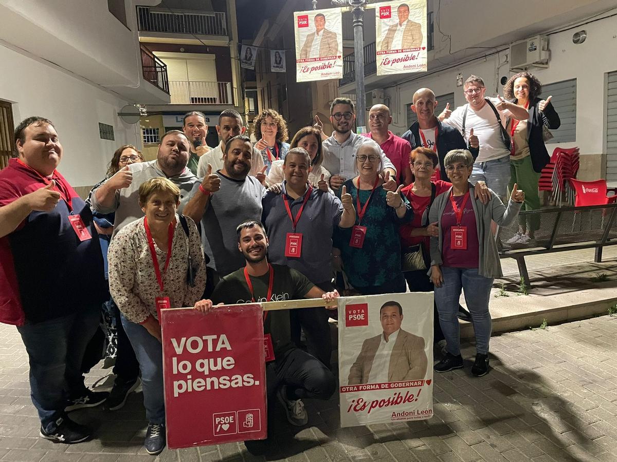 Candidatura socialista en Pedralba.