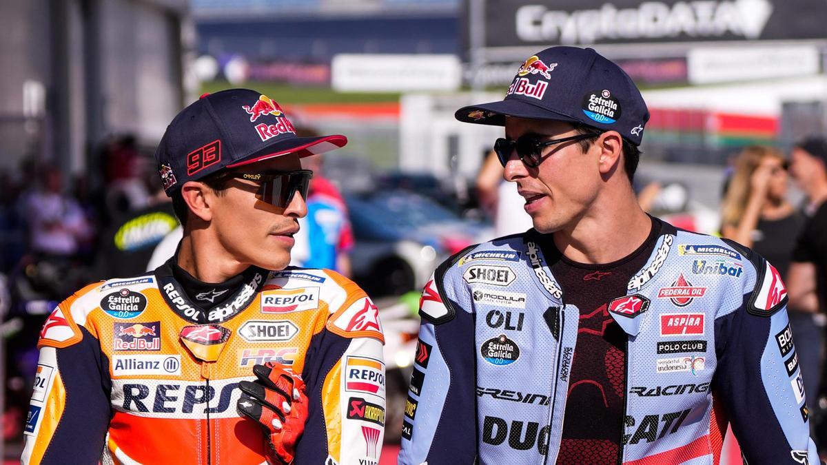 Marc Márquez (Repsol Honda) y su hermano Àlex (Gresini Ducati) correrán en el mismo equipo en el 2024.