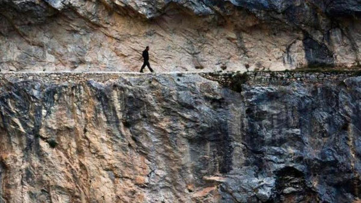 Un tramo de la ruta del Cares.