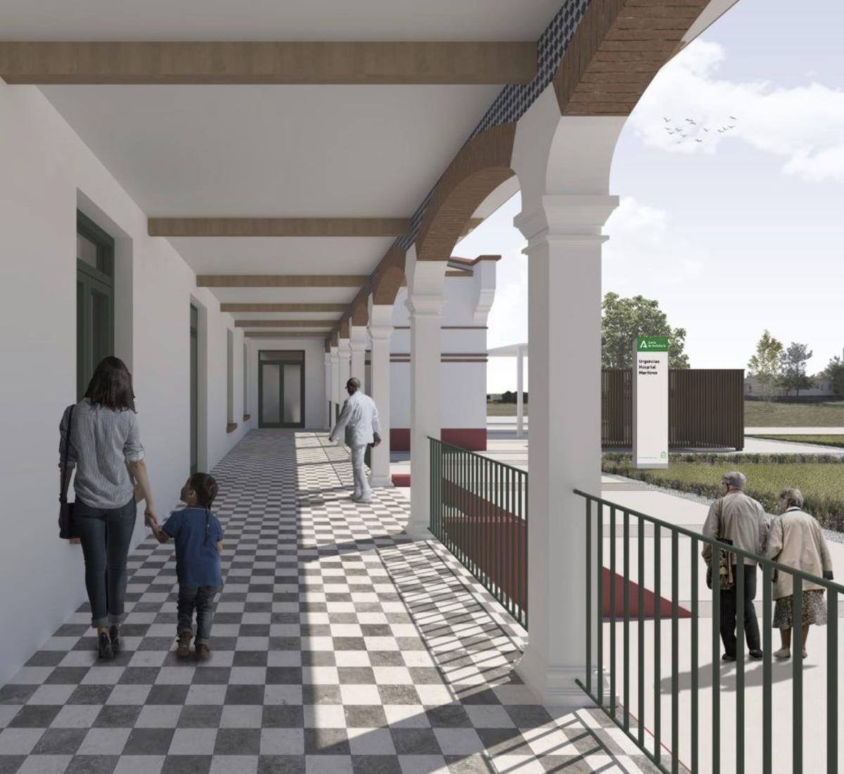 Así serán las urgencias de Primaria en el Hospital Marítimo de Torremolinos.