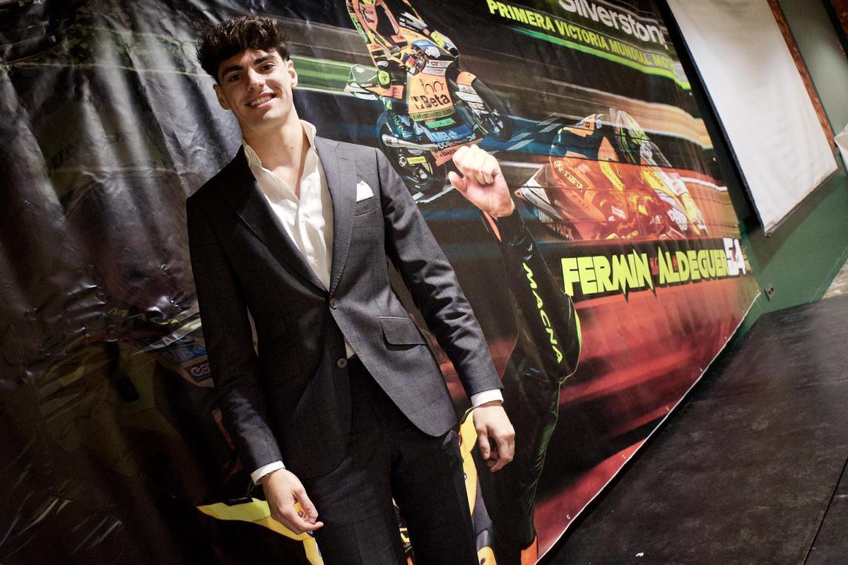 Fermín Aldeguer, en la cena de su club de fans de 2023