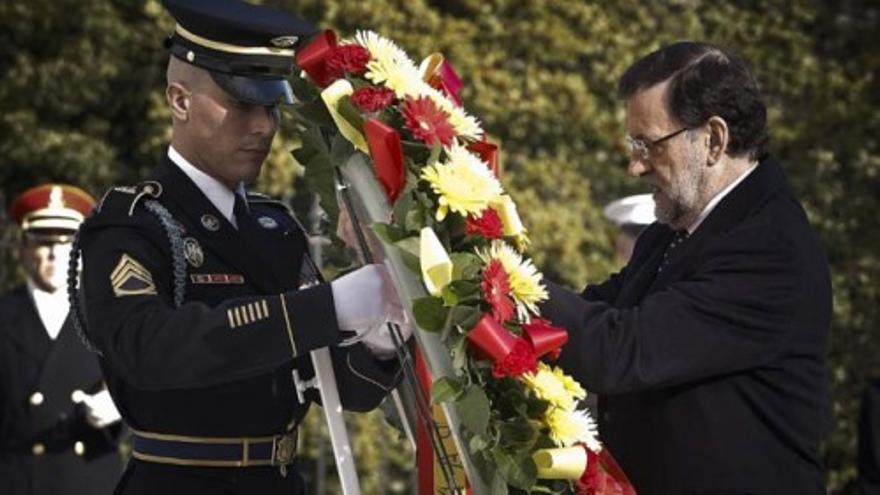 Rajoy honra a los soldados americanos muertos en combate