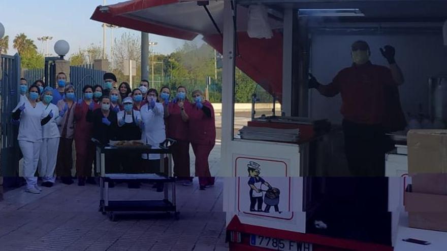 Churros y chocolate para los empleados de la Residencia Nova Santana