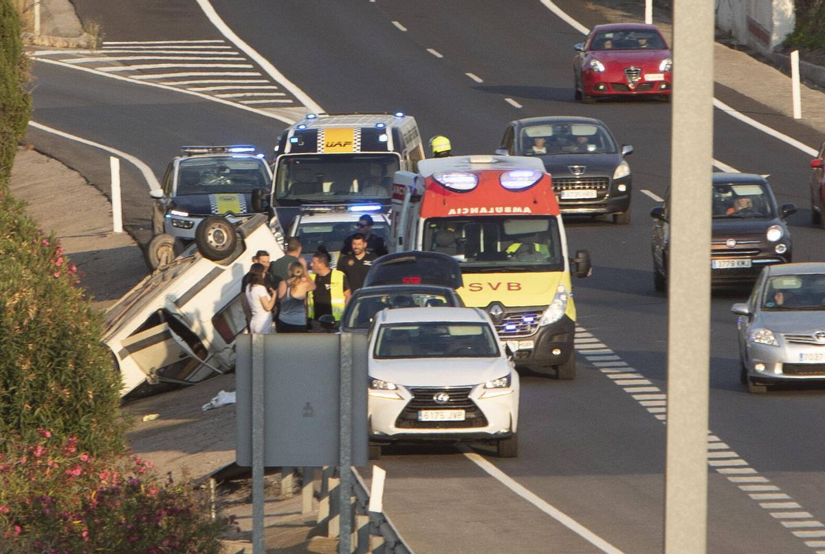 Imagen de archivo de un accidente registrado en Sagunt.
