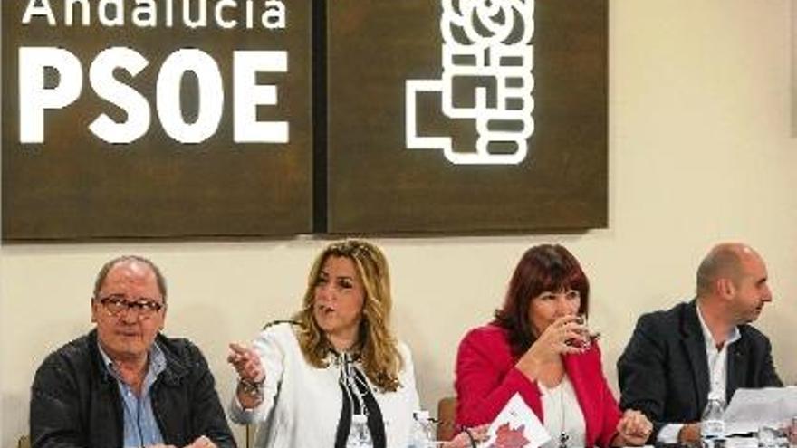 La presidenta de la Junta d&#039;Andalusia, Susana Díaz, en la reunió de l&#039;executiva del PSOE regional a Sevilla.