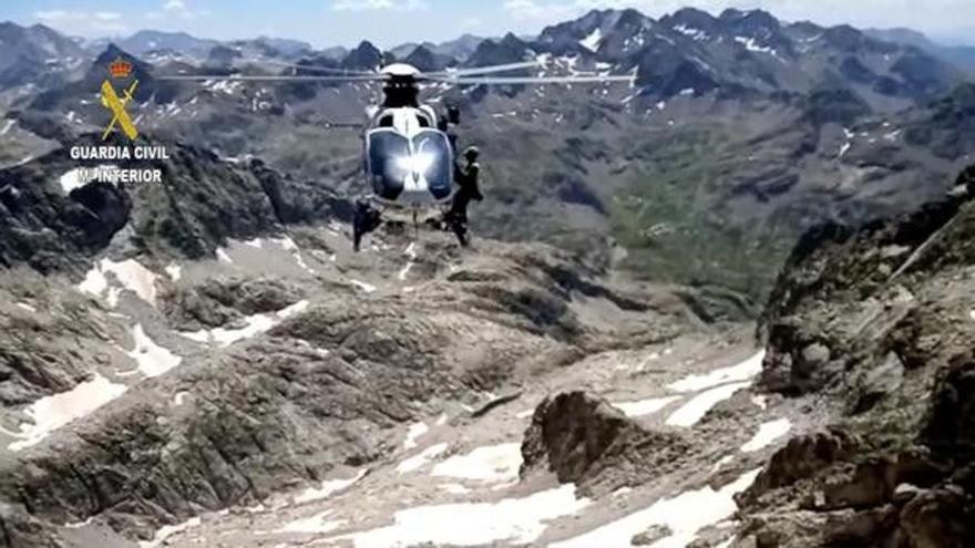 Muere un escalador navarro tras caer 200 metros en el pico Aspe, en el Pirineo de Huesca