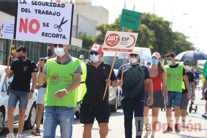 Protesta de policías en La Manga