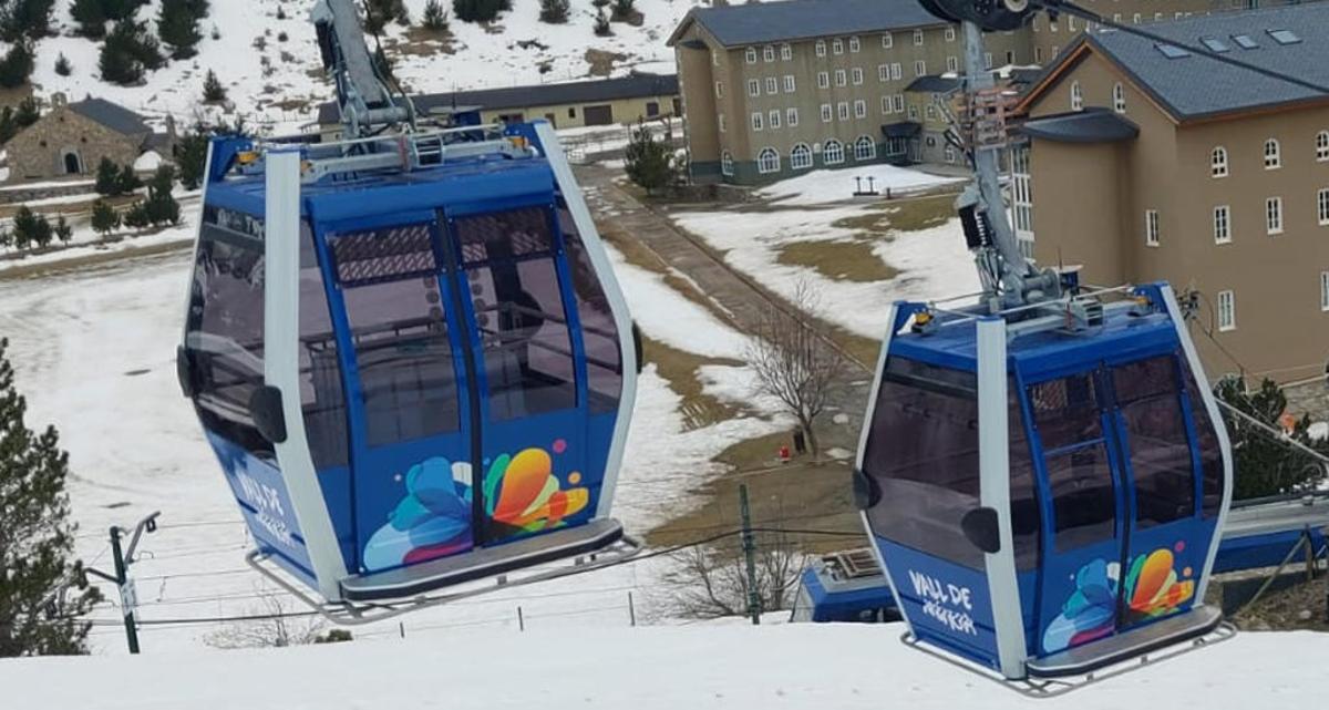 Les noves cabines del telefèric de la Vall de Núria