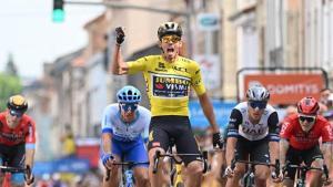 Christophe Laporte logra el triunfo en la tercera etapa del Critérium del Dauphiné.