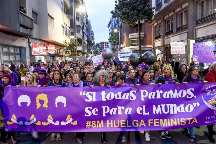 GENTE Y CULTURA 07-03-19  LAS PALMAS DE GRAN CANARIA. 8M Día Internacional de la Mujer. Manifestación por el 8M Día Internacional de la Mujer. FOTOS: JUAN CASTRO