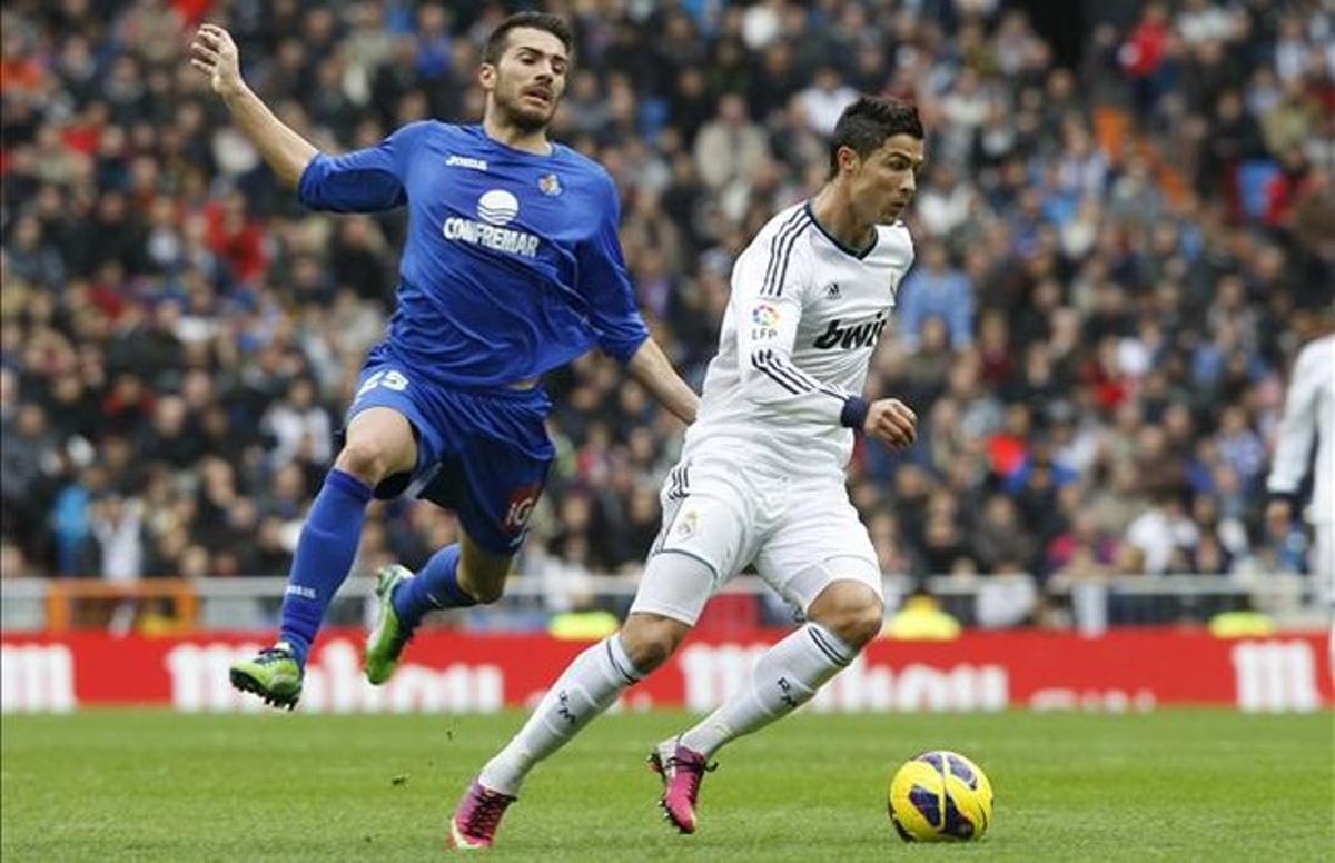 Cristiano Ronaldo, en un partit de Lliga anterior contra el Getafe. Cristiano Ronaldo, en un partit de Lliga anterior contra el Getafe.