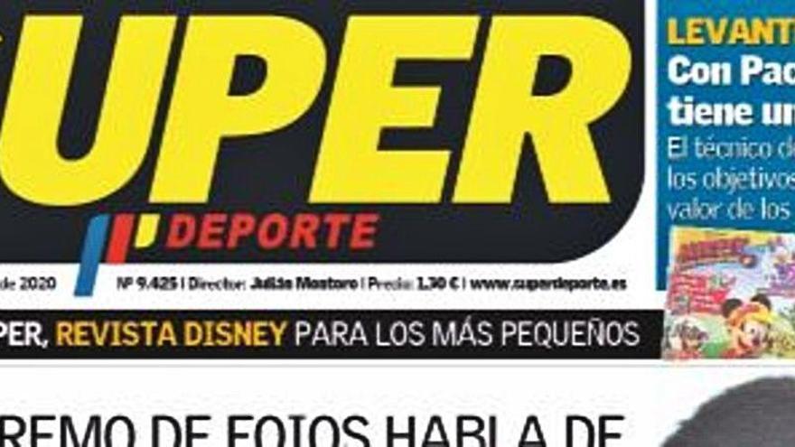 Esta es la portada de SUPER de este domingo